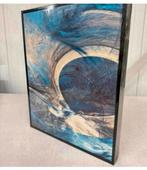 kunst moderne abstracte blauwe sfeer schilderij op canvas, Ophalen of Verzenden