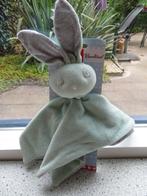 Knuffeldoek konijn Bambino Kruidvat groen met grijs, Ophalen of Verzenden, Nieuw, Konijn