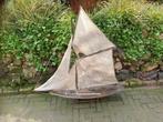 Groot houten zeilschip/zeilschip van hout/model zeilboot, Antiek en Kunst, Ophalen