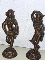 2  bronze hindoeïstische  danseressen, Ophalen of Verzenden