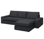 IKEA KIVIK bankstel bekleding antraciet, Ophalen, 250 tot 300 cm, Hoekbank, Driepersoons