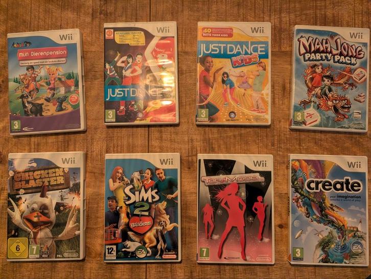 Wii Spellen Pakket - 8 Stuks!, Spelcomputers en Games, Games | Overige, Zo goed als nieuw, Muziek, 3 spelers of meer, Vanaf 3 jaar