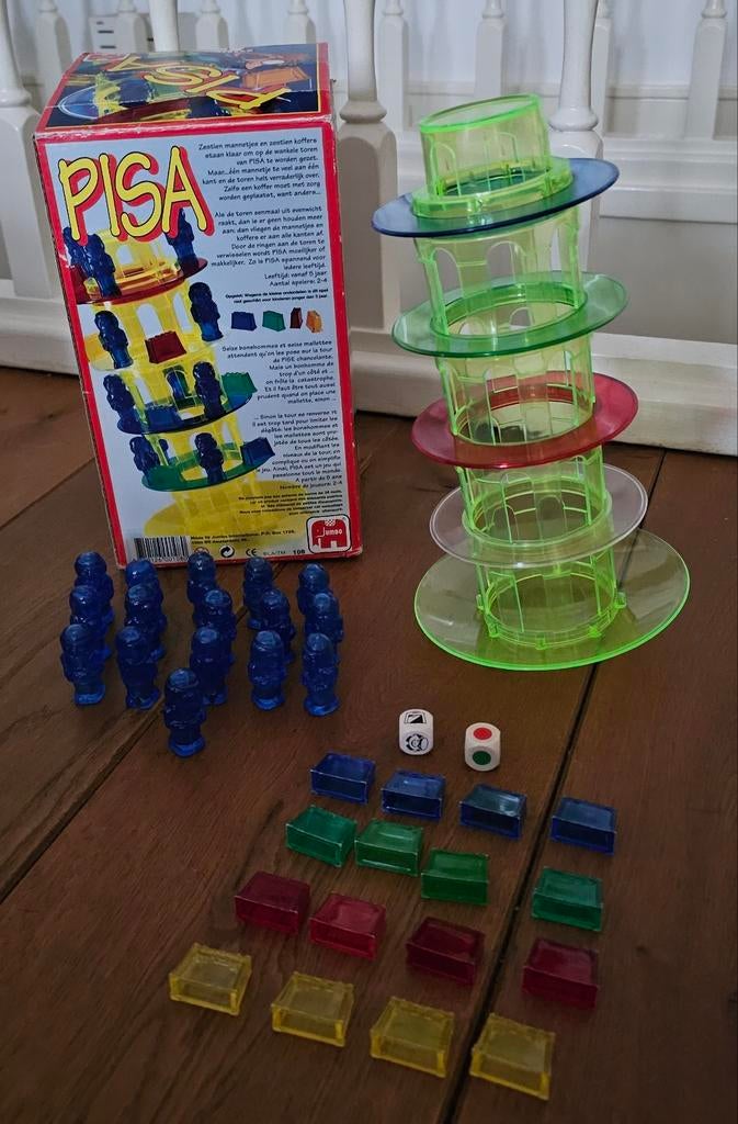 PISA- leuk doorzichtig met koffertjes- compleet- verzend ook, Hobby en Vrije tijd, Gezelschapsspellen | Overige, Ophalen