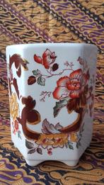 Mooi oud Mason's Brown Velvet vaasje uit Engeland 13 cm., Antiek en Kunst, Antiek | Vazen, Ophalen of Verzenden