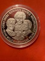 Zilveren penning Beatrix met haar 3 zonen, Postzegels en Munten, Penningen en Medailles, Ophalen, Zilver, Nederland