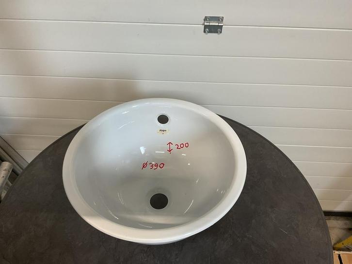 Wasbak waskom wit rond creme ovaal, Doe-het-zelf en Verbouw, Sanitair, Wastafel, Ophalen of Verzenden