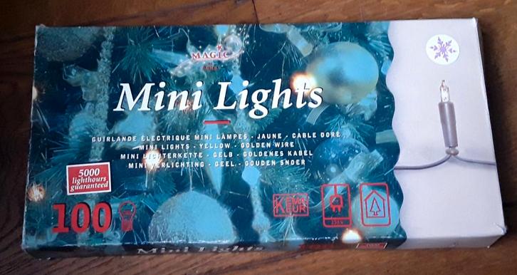 Kerstverlichting Peha - 100 minilampjes - goudkleurig snoer, Diversen, Kerst, Nieuw, Ophalen of Verzenden