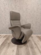 Steinpol elektrische leren relax fauteuil op accu, Minder dan 75 cm, Leer, Ophalen of Verzenden, Zo goed als nieuw