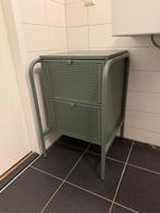 IKEA Nikkeby Ladekast - Groen Metaal - Gebruikt, Huis en Inrichting, Ophalen, Gebruikt, 1 of 2 laden, 50 tot 100 cm