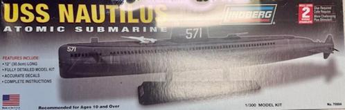 Coelianmodels, Lindbergh 70884, USS Nautilus, 1/240, € 18,99, Hobby en Vrije tijd, Modelbouw | Boten en Schepen, Nieuw, 1:200 of kleiner