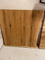 Tafelblad reststukken, eiken met natuurlijke rand, Doe-het-zelf en Verbouw, Hout en Planken, Ophalen, 25 tot 50 mm, Eiken, Zo goed als nieuw