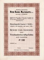 Aandeel f 250 Nitor Handel Maatschappij N.V. te Utrecht 1931, Ophalen of Verzenden, 1920 tot 1950, Aandeel