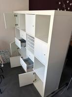Ikea kast kallax wit , evt met magnetisch white bord, Ophalen, Gebruikt, 100 tot 150 cm, 100 tot 150 cm