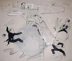Max Euwe ! Originele tekening van 5 wereldkampioenen schaken, Ophalen