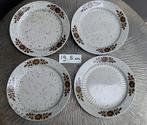 4 Vintage ontbijtborden Bavaria Winterling Marktleuthen 19.5, Overige materialen, Ophalen of Verzenden, Zo goed als nieuw, Bord(en)