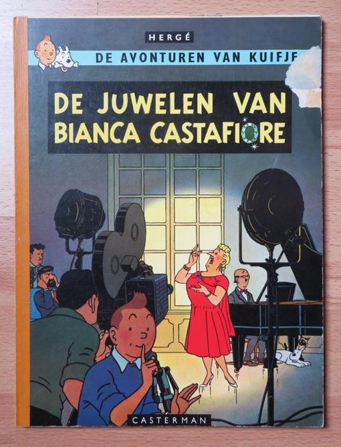 Kuifje De juwelen van Bianca Castafiori 1967 gele linnen rug, Boeken, Stripboeken, Gelezen, Eén stripboek, Ophalen of Verzenden