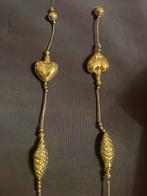 Bijzondere glazen kerstkralenslinger met hartjes, klokjes, Ophalen of Verzenden, Zo goed als nieuw