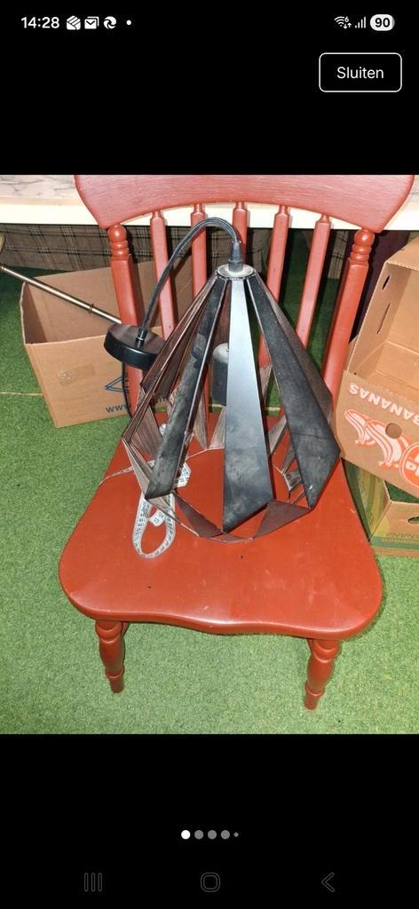 Roestbruine/Zwarte EGLO Hanglamp voor Hal/WC, Huis en Inrichting, Lampen | Hanglampen, Zo goed als nieuw, 75 cm of meer, Metaal