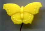 Vlinder geel plastic speldje ( N_108 ), Verzenden, Zo goed als nieuw, Dier of Natuur, Speldje of Pin