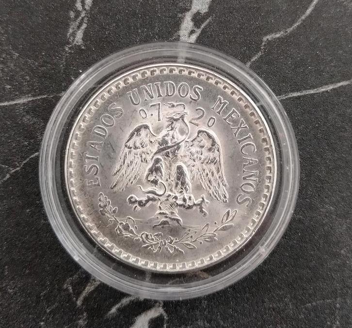 Mexico, prachtige 1 Peso munt 1944, Zilver, kwaliteit UNC, Postzegels en Munten, Munten | Amerika, Losse munt, Midden-Amerika