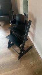 Zwarte tripp trapp kinderstoel met babyset., Ophalen of Verzenden, Zo goed als nieuw, Meegroeistoel, Stoelverkleiner