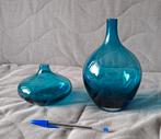 Blauwe Vazen Set - Decoratief Glas, Huis en Inrichting, Ophalen, Blauw, Nieuw, Glas