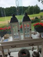 Lantaarns windlichten 2 stuks, Tuin en Terras, Buitenverlichting, Ophalen of Verzenden, Zo goed als nieuw, Minder dan 50 watt