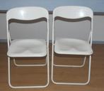 2 witte Ikea Ted klapstoelen  Niels Gammelgaard, Huis en Inrichting, Stoelen, Ophalen, Gebruikt, Wit, Twee