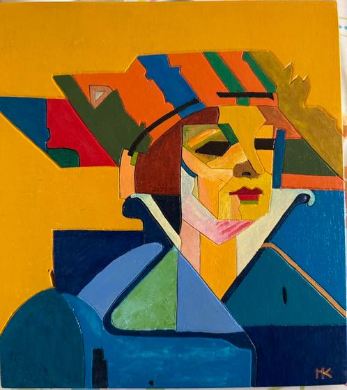 Harry Kaasjager - portret, Antiek en Kunst, Kunst | Schilderijen | Modern, Ophalen of Verzenden
