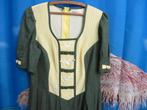 Groen gele dirndl jurk ( vintage ) mt 42 = 38 Hagro country, Maat 38/40 (M), Hagro, Ophalen of Verzenden, Gedragen