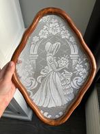 Raamhor vintage brocante raam hor dame hout stof, Ophalen of Verzenden