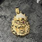 14k gouden hanger leeuw kop model groot nieuw, Ophalen of Verzenden, Nieuw, Goud, Kruis of Symbool