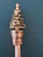 Vintage theelepel kerstboom wapw gr britain zilver plated, Ophalen of Verzenden