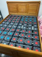 Bed te koop, Huis en Inrichting, Slaapkamer | Bedden, Ophalen, Gebruikt, Bruin, Tweepersoons