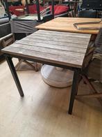 Tafel hardhout en metaal voor de tuin, Ophalen of Verzenden, Gebruikt, Rechthoekig