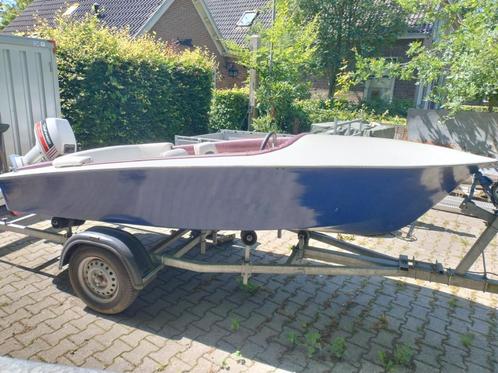 Speedboot opknapper motorboot 8pk, Watersport en Boten, Speedboten, Gebruikt, 3 tot 6 meter, Benzine, Minder dan 70 pk, Polyester