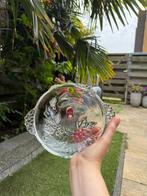 Walther Glas serveerschaal • helder kristal met kleur • 23cm, Ophalen of Verzenden, Overige stijlen, Glas, Schaal of Schalen