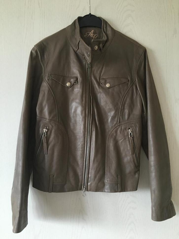 Arma leren jas maat 42, Kleding | Dames, Jasjes, Kostuums en Pakken, Gedragen, Jasje, Maat 42/44 (L), Bruin, Ophalen