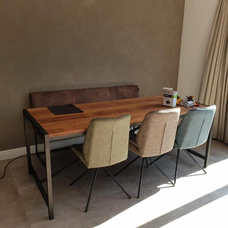 Eettafel / eetkamer tafel / piet klerx, Huis en Inrichting, Tafels | Eettafels, Gebruikt, 50 tot 100 cm, 200 cm of meer, Vijf personen of meer