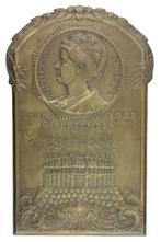 J.C. Wienecke - Plaquette, 1923 : Jubileum Wilhelmina, Antiek en Kunst, Kunst | Beelden en Houtsnijwerken, Ophalen of Verzenden