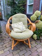 Mooie rotan fauteuil, Huis en Inrichting, Stoelen, Ophalen, Bruin, Riet of Rotan, Zo goed als nieuw