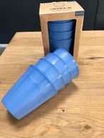 Koziol Nora M blauwe bekers - 8 stuks - Nieuw!, Huis en Inrichting, Nieuw, Ophalen of Verzenden, Effen, Overige materialen