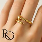 Gouden Nail ring Spijker ring– 14 karaat massief goud, Sieraden, Tassen en Uiterlijk, Nieuw, Ophalen of Verzenden, 17 tot 18, Dame