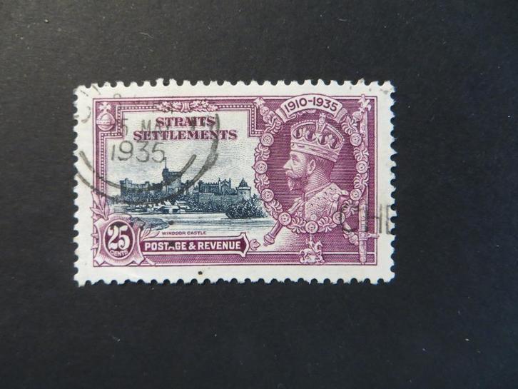 A06033: Straits Settlements GV 25 c, Postzegels en Munten, Postzegels | Azië, Ophalen of Verzenden