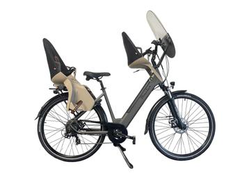 Elektrische moederfiets + kinderzitjes + windscherm ! beschikbaar voor biedingen
