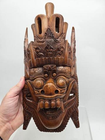 Vintage houten Barong masker Indonesië Bali handgestoken     beschikbaar voor biedingen