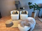 Boucle Zitmeubel Set: Bankje & 2 Stoelen, Ophalen, Minder dan 75 cm, Zo goed als nieuw, Stof
