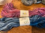 Twee bollen Linie wol - roze en blauw, Hobby en Vrije tijd, Ophalen of Verzenden, Zo goed als nieuw, Breien, Wol of Garen