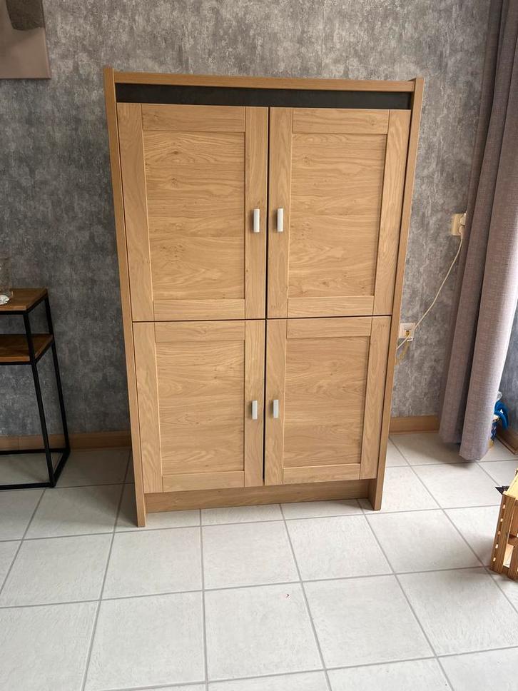 Houten kast met deurtjes en planken, Huis en Inrichting, Kasten | Computermeubels, Ophalen