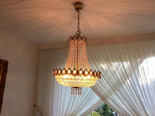 Mooie klassieke swarovski kroonluchter, Huis en Inrichting, Lampen | Kroonluchters, Gebruikt, Glas, Metaal, Ophalen